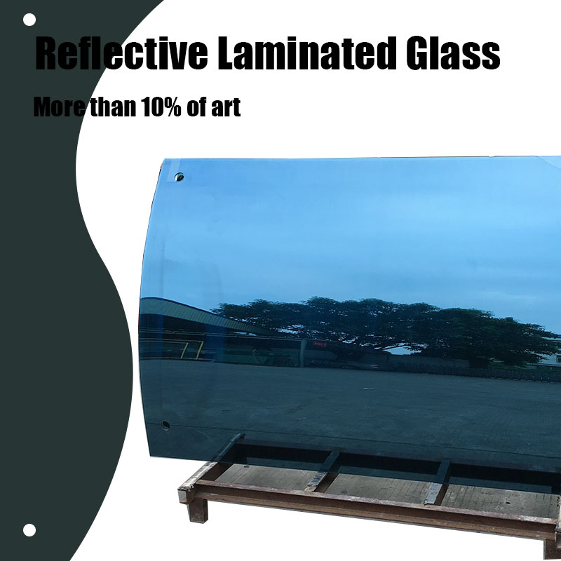 Barandilla de vidrio laminado templado, curvado, reflectante, reforzado y reflectante de seguridad