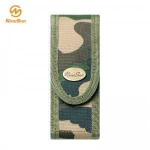 Cuchillo plegable de nylon pequeño color camuflaje funda-NineSan