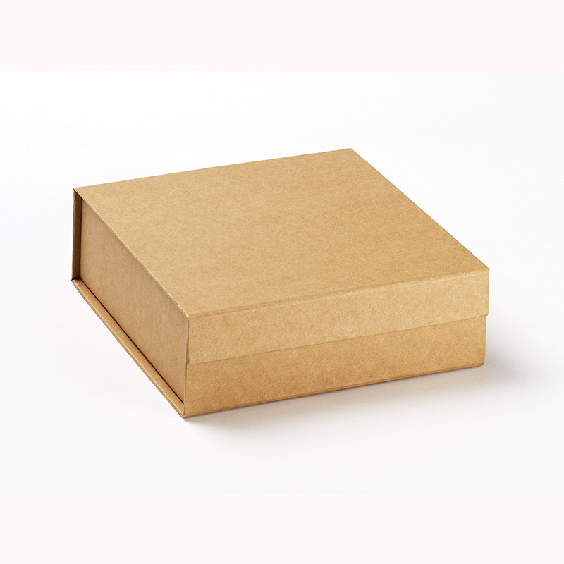 Hecho a mano whosale diseño personalizado de lujo hermoso cartón plegable papel kraft caja de regalo de alimentos