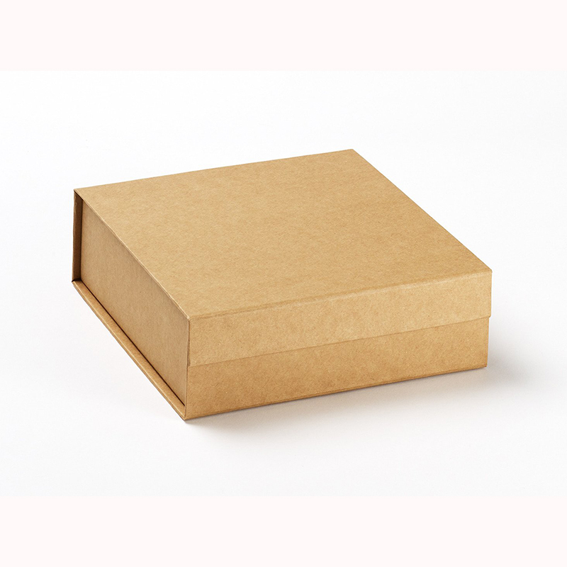 Caja de papel kraft reciclado rígida plegable