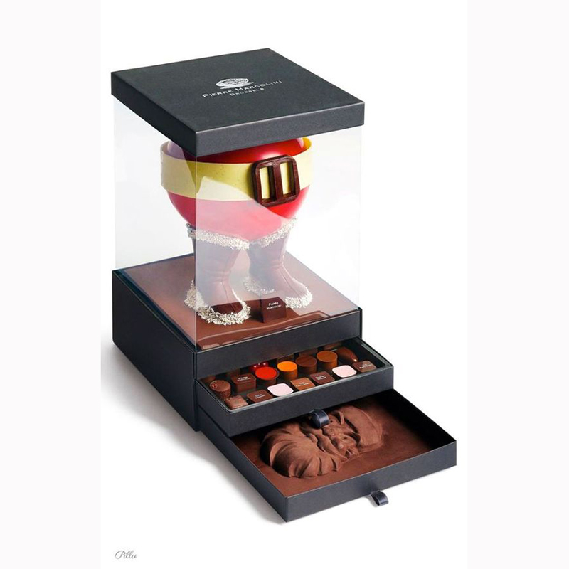 Caja de regalo hecha a mano de PVC ventana personalizada.
