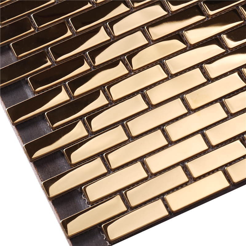Azulejos de pared de mosaico de metal Golden Select para cocina