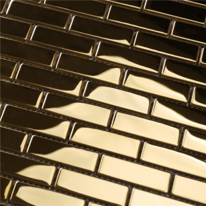 Azulejos de pared de mosaico de metal Golden Select para cocina