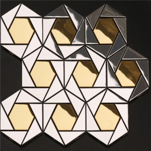 Hermosa decoración de pared de metal fotos patrón de mosaico
