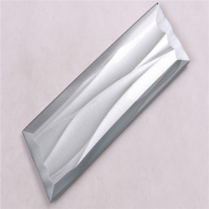 HMBZ07 Azulejos de vidrio ondulado de buen precio gris para chapoteo trasero