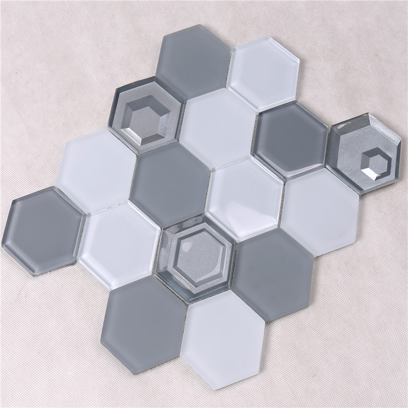 Foshan Factory diseño personalizado mosaico hexagonal azulejo
