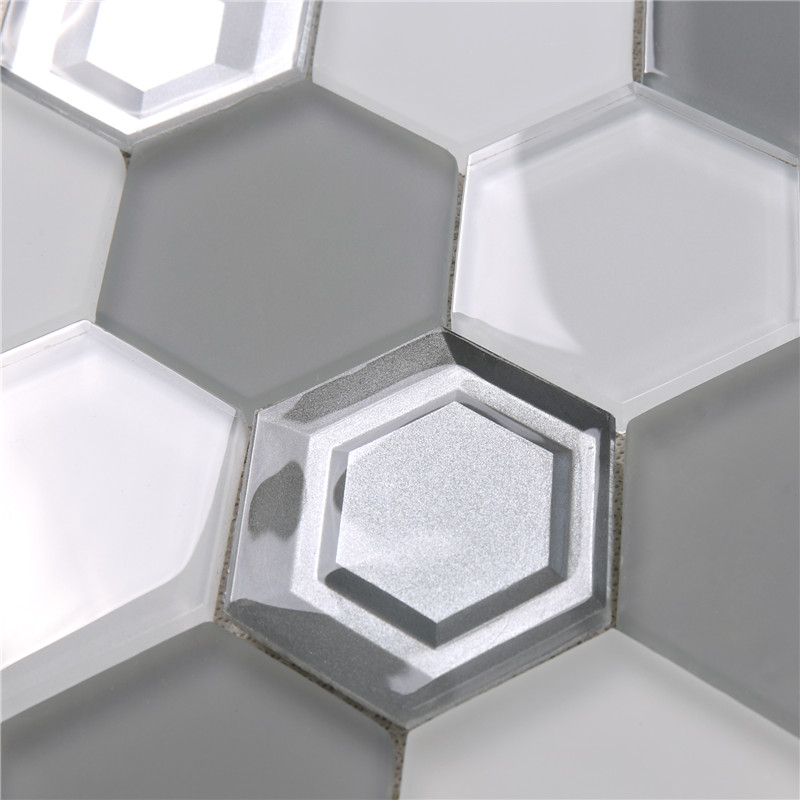 Foshan Factory diseño personalizado mosaico hexagonal azulejo