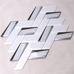 HMB37 Suministro de fábrica Tejas de mosaico de vidrio de porcelana de cristal