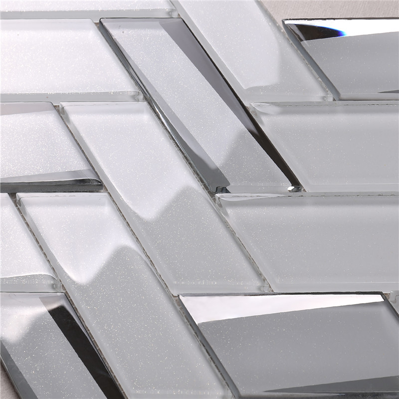 HMB37 Suministro de fábrica Tejas de mosaico de vidrio de porcelana de cristal