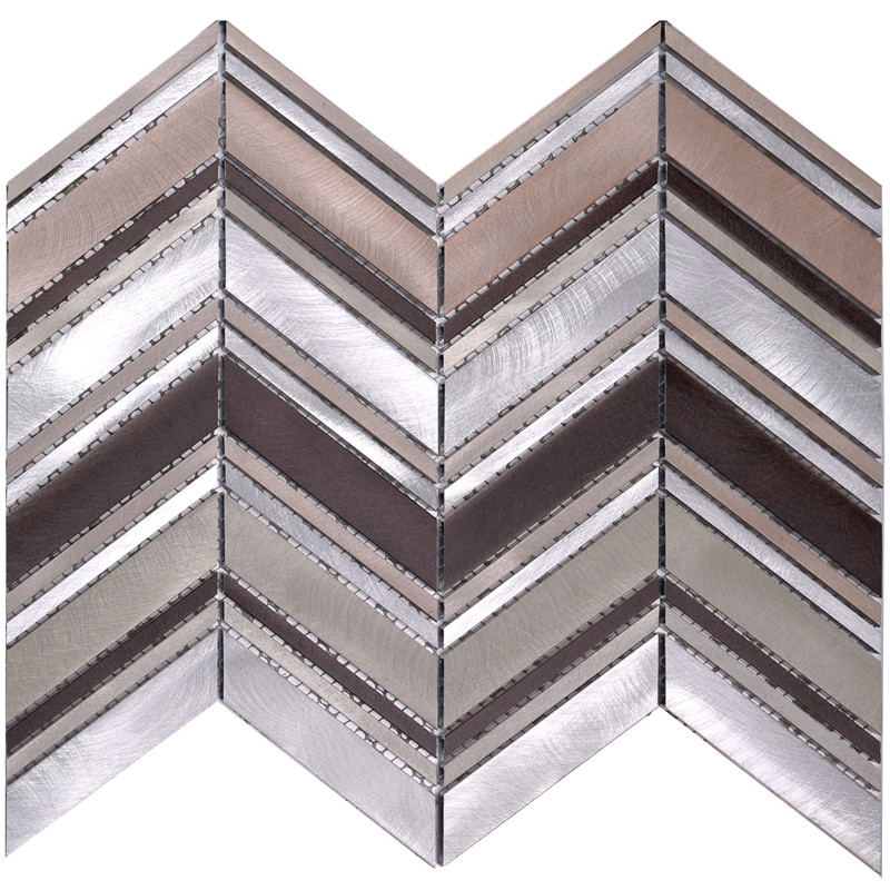 Tiras decorativas de cristal de la teja de la mezcla de aleación de aluminio gris HLC27 para la parte posterior del chapoteo de la cocina