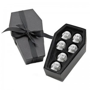 Caja de regalo de la forma del ataúd del paquete de la cartulina del día de Halloween de la impresión personalizada