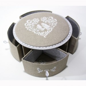 Venta caliente caramelo de chocolate redondo rígido caja de regalo