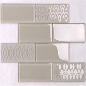 Hielo crepitante roto arabescos ondulados azulejos de vidrio precios