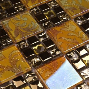 Azulejos de la piscina de mosaico de vidrio iridiscente de precio competitivo HDT15