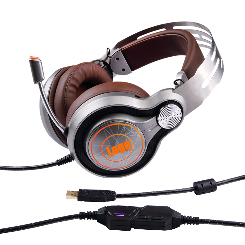 2018 nuevos auriculares PRO USB 7.1 para juegos sobre la oreja para PC, laptop, XBOX ONE, PS4