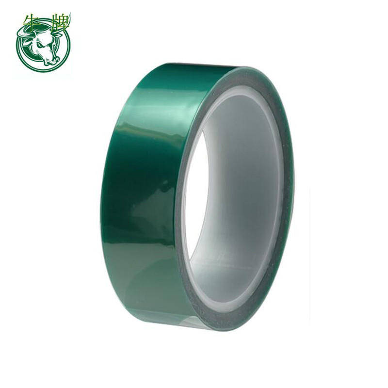 Cinta adhesiva de silicona con refuerzo de color verde PET cintas adhesivas de silicona