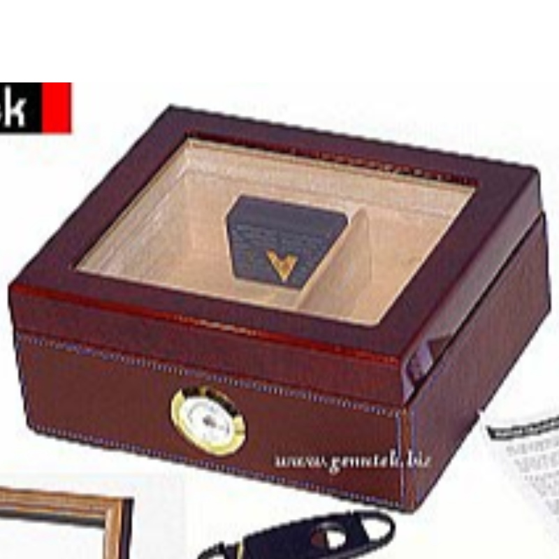 Humidor de cigarros con tapa de vidrio 50 unidades