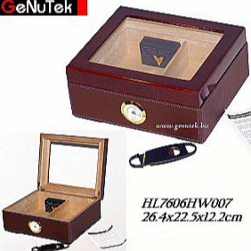 Humidor de cigarros con tapa de vidrio 50 unidades