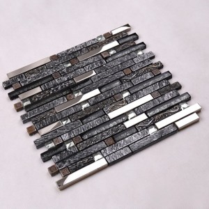 El último diseño romano antiguo lujoso bronce anaglifo resina mezclada brillo cristal vidrio mosaico azulejo