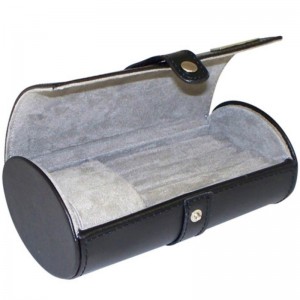 Reloj de cuero y estuche de viaje de gemelos