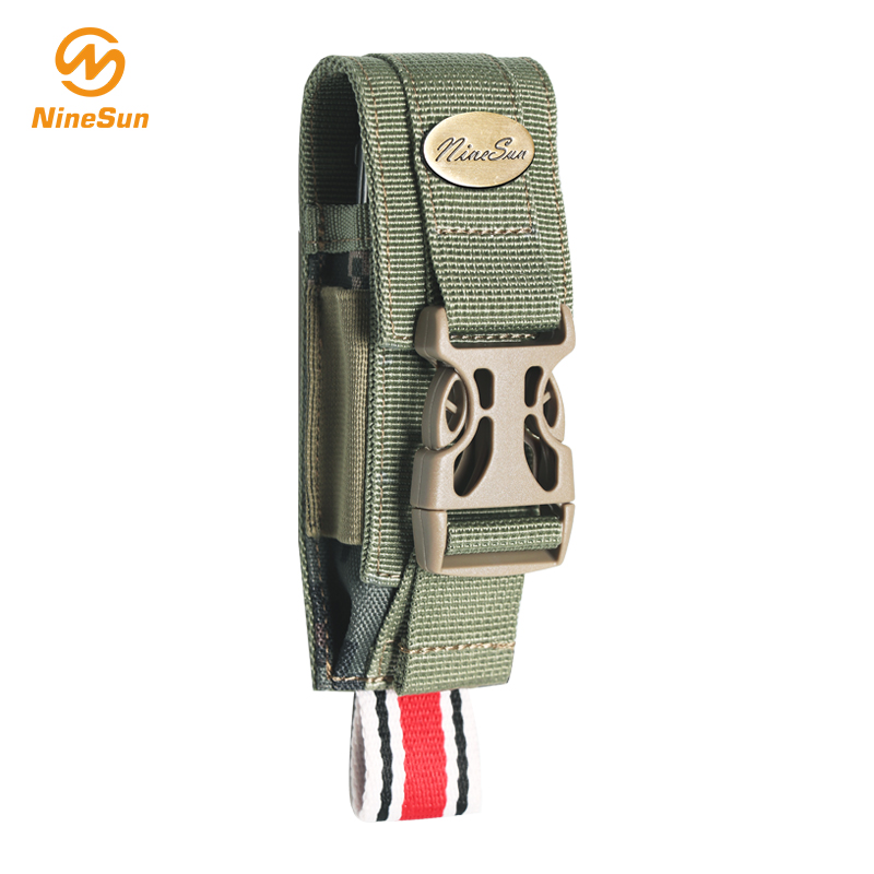 Pequeño cuchillo de nylon verde plegable funda - NS-KF-180012