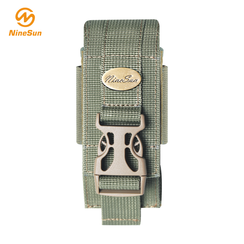 Pequeña funda de cuchillo plegable de nylon verde - NF-KF-180013