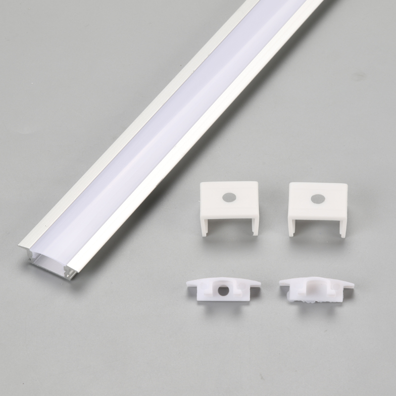 Perfil de extrusión de aluminio LED de 8 mm 10 mm 12 mm para barra de luz LED