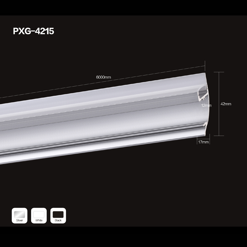 Perfil de aluminio extruido de aluminio industrial para tira de LED extruido.