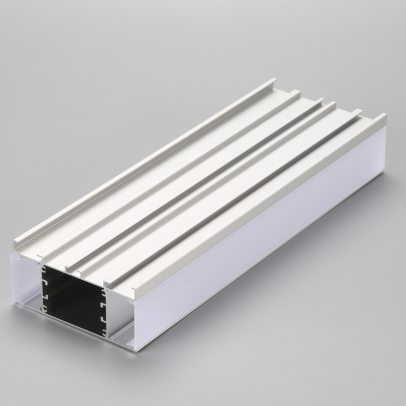Perfil en U de aluminio 6063 T5 anodizado plata para iluminación LED