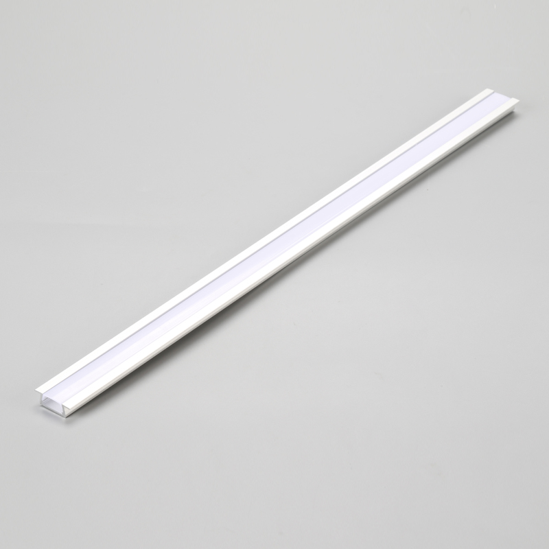 Perfil de luz LED de aluminio empotrado de 1M para tira de luz LED con longitud de cubierta personalizada