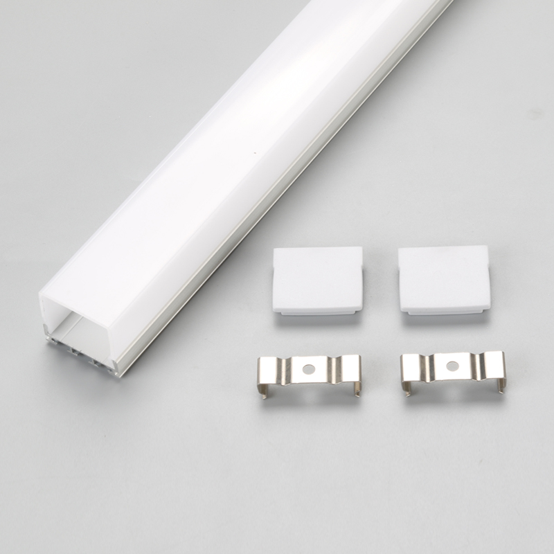 Canal de aluminio para tira de LED Canal de aluminio para difusor de tira de luz LED flexible