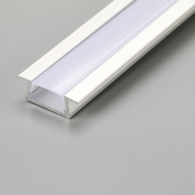 Perfil de aluminio de tapa lechosa y tapa final para barra de luz LED