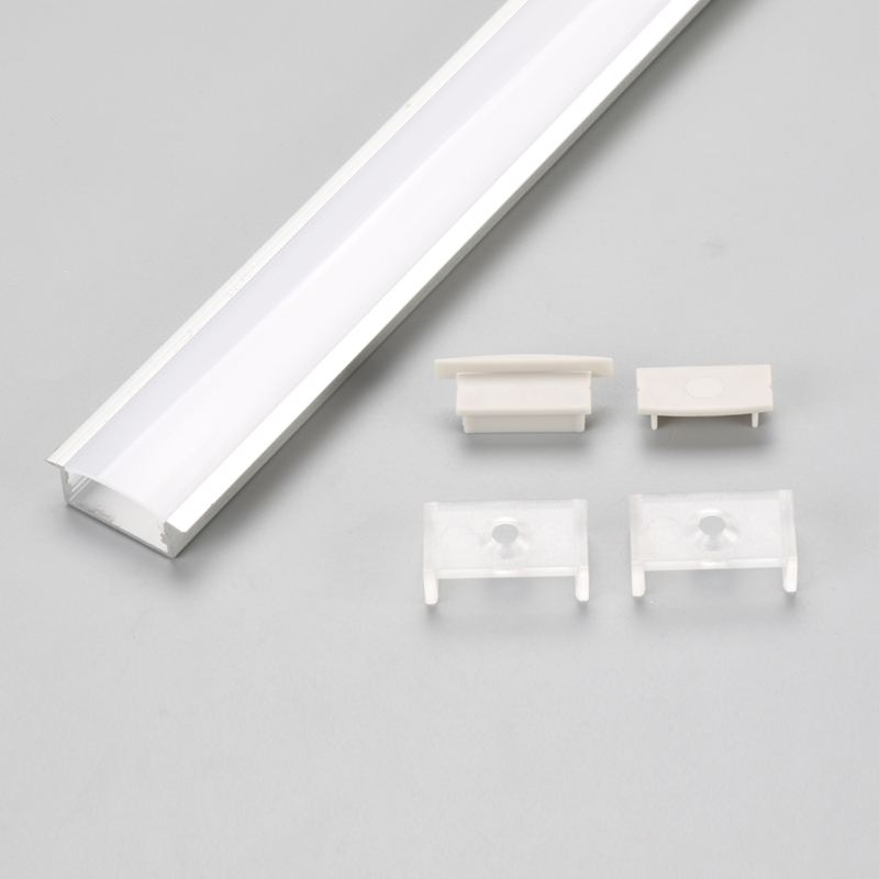 Perfil de aluminio del gabinete de cocina del precio de fábrica LED para la luz de tira del LED, canal ahuecado del perfil del alu de la protuberancia de la barra de luz del LED