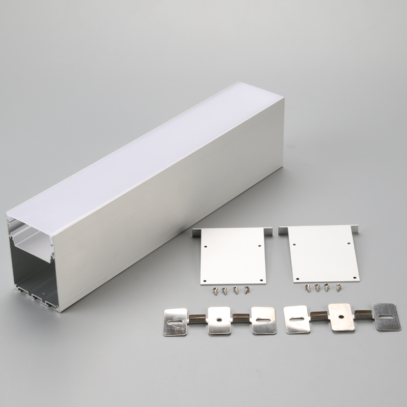 Perfil de aluminio de canal de aluminio de montaje de montaje en superficie para barra de luz lineal LED
