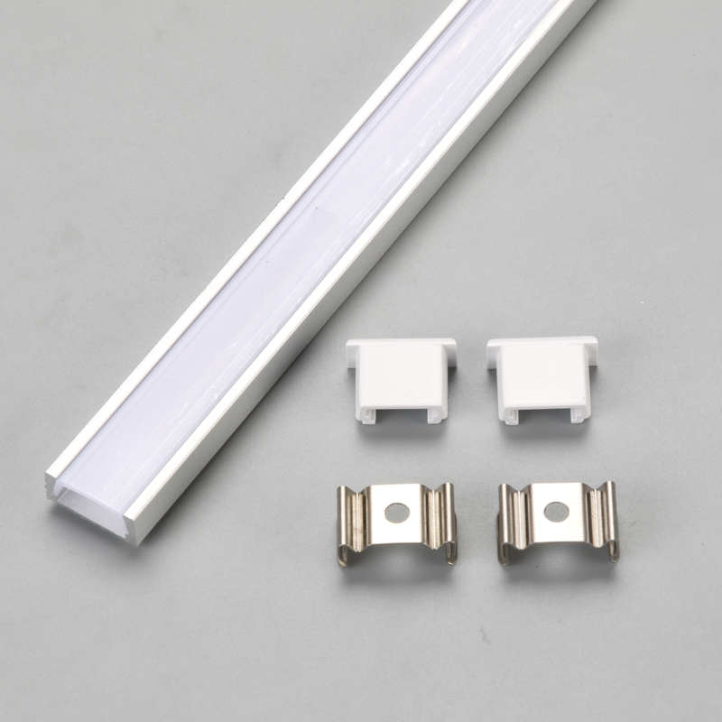 Luminaria lineal de aluminio anodizado para interiores con LED, con cubierta de extrusión para PC