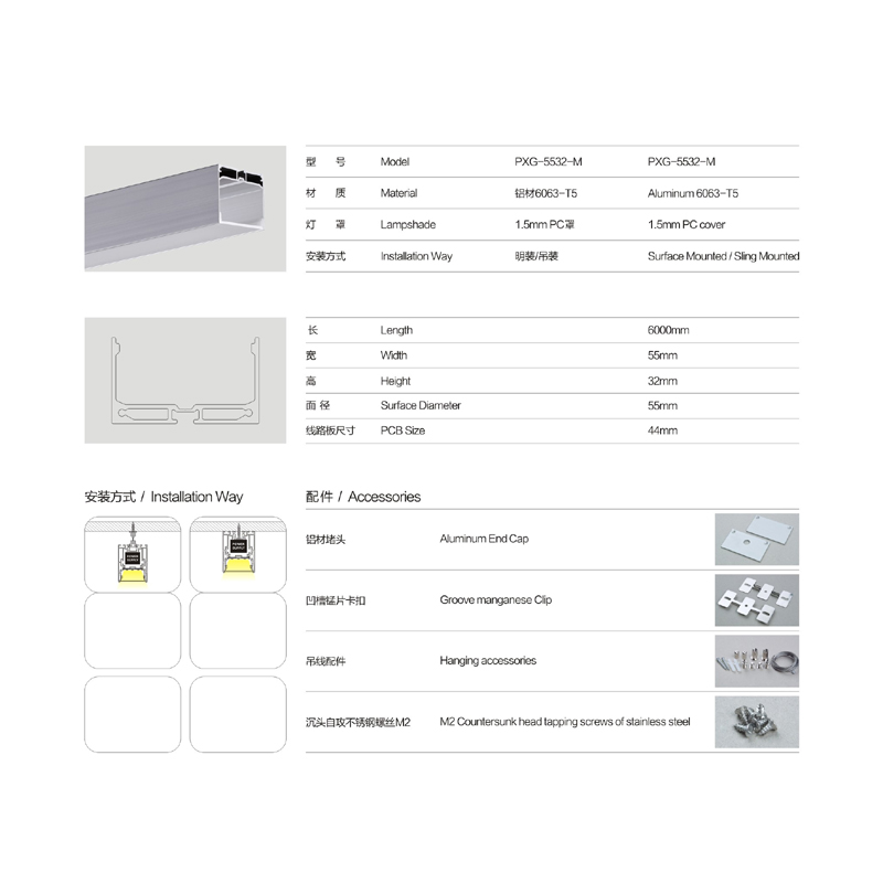 Precio correspondiente LED lineal lineal suspendido ligero lineal techo luz vivienda