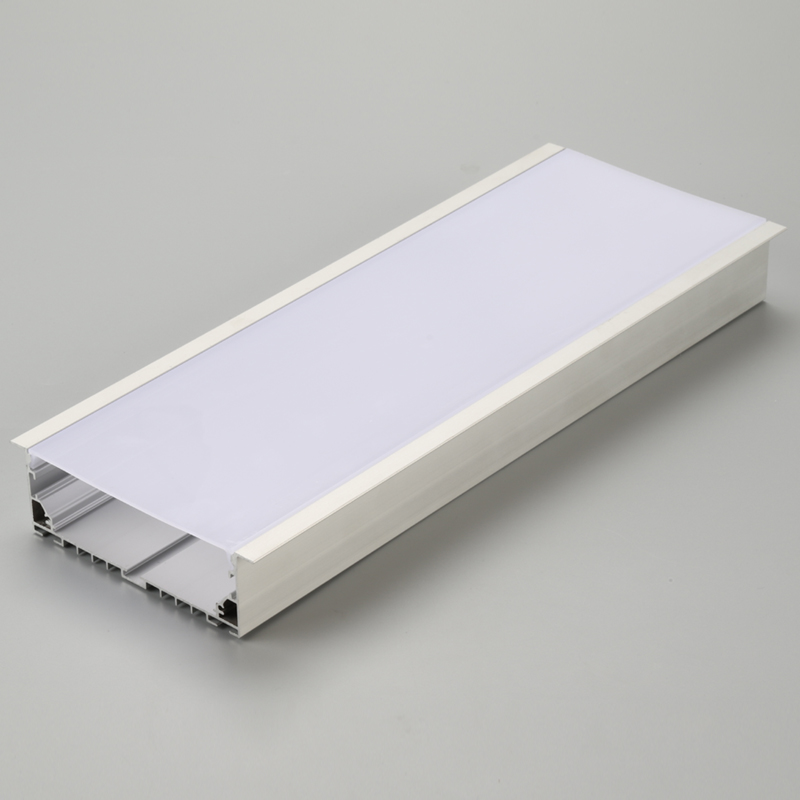 Bastidor de perfil de aluminio de la caja de tiras de LED con clip de tapa de extremo de cubierta de PC