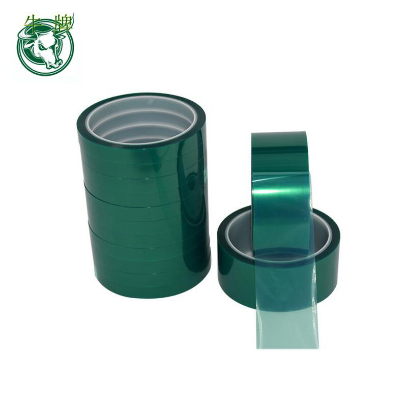 Cinta verde PET autoadhesiva de alta temperatura con adhesivo de silicona para 180 grados Protección contra el calor y enmascaramiento de pintura en aerosol en polvo