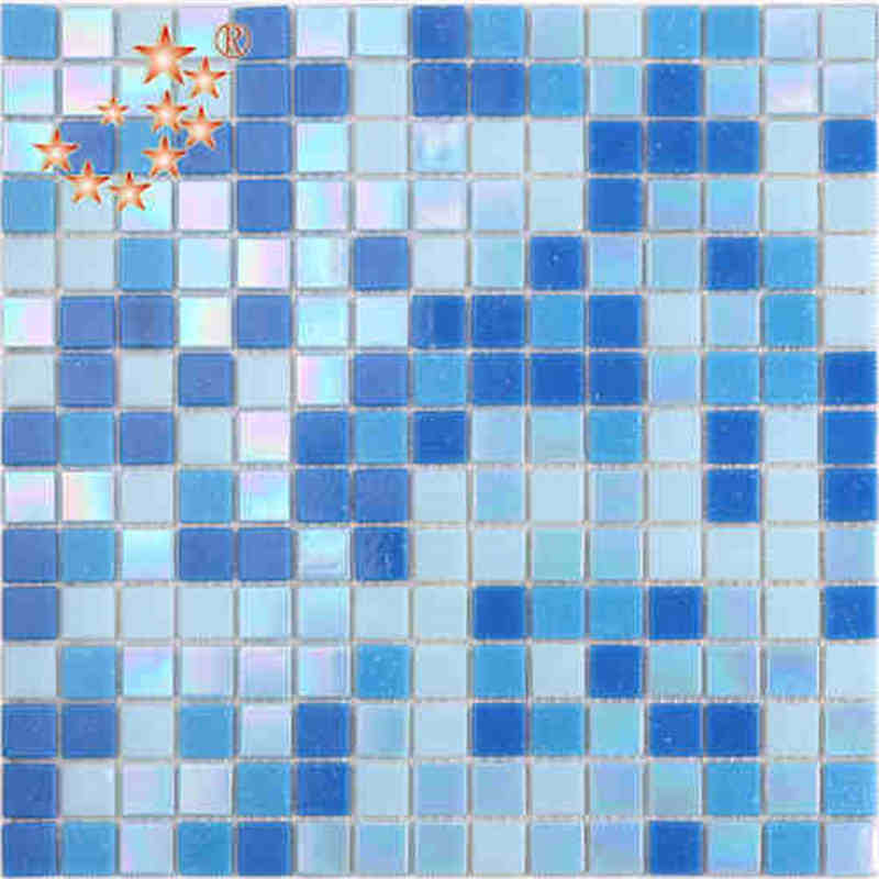 Barato Azul Cristal Piscina Mosaico Azulejo Tamaño personalizado Dolphin Shape Wyih Multi Color