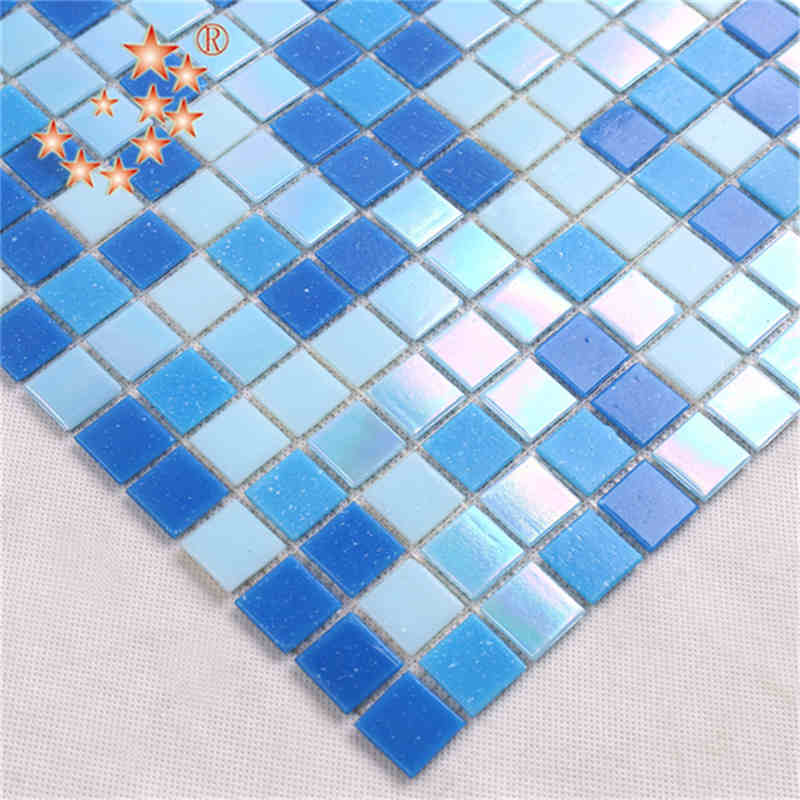 Barato Azul Cristal Piscina Mosaico Azulejo Tamaño personalizado Dolphin Shape Wyih Multi Color