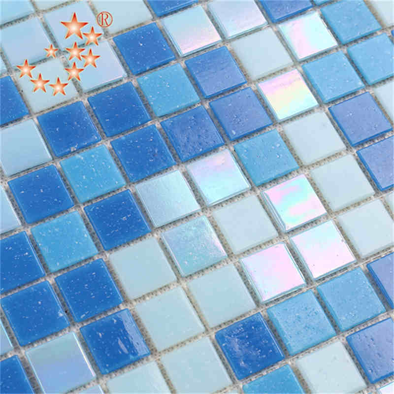 Barato Azul Cristal Piscina Mosaico Azulejo Tamaño personalizado Dolphin Shape Wyih Multi Color