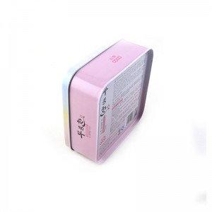 Caja de lata cosmética cuadrada impresa a medida para sombra de ojos