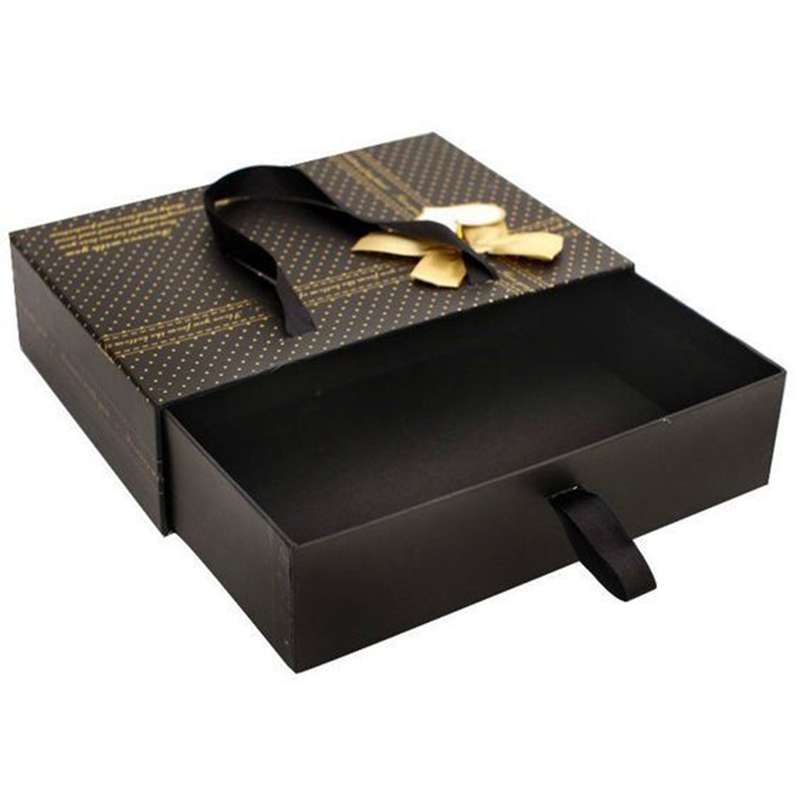 Caja de regalo de cajón de papel de lujo personalizado al por mayor