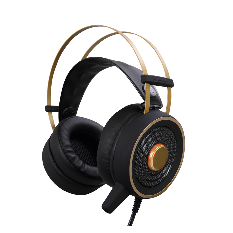 Auriculares para juegos con sonido envolvente 7.1 sobre el oído con control de volumen