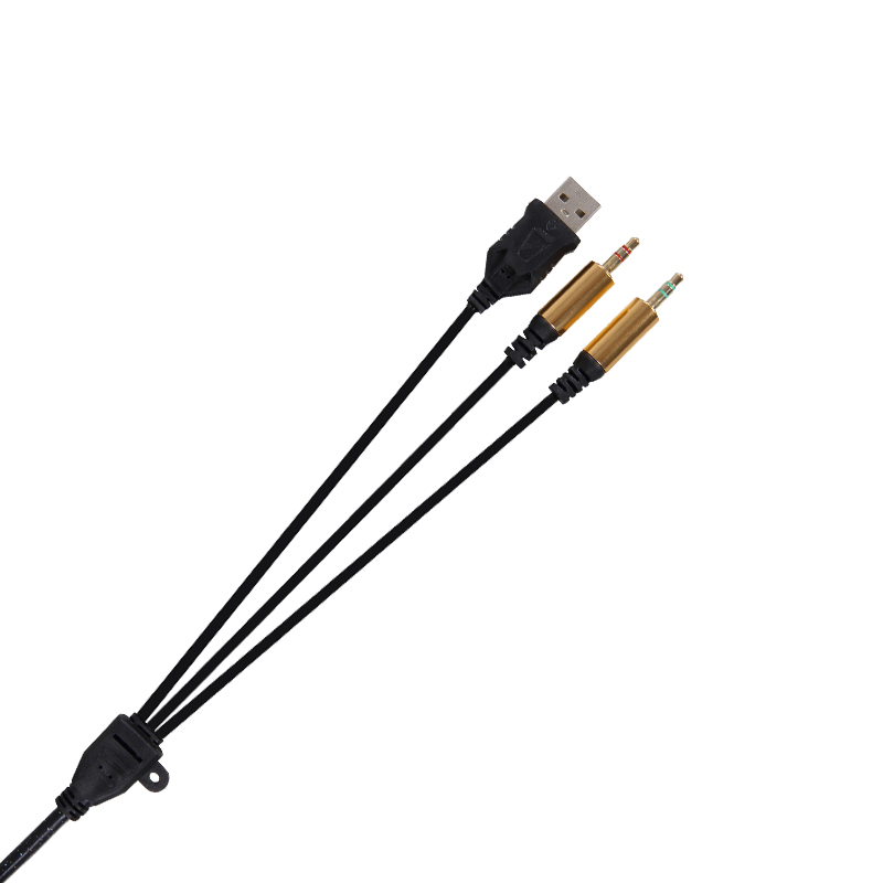 Auriculares para juegos con sonido envolvente 7.1 sobre el oído con control de volumen