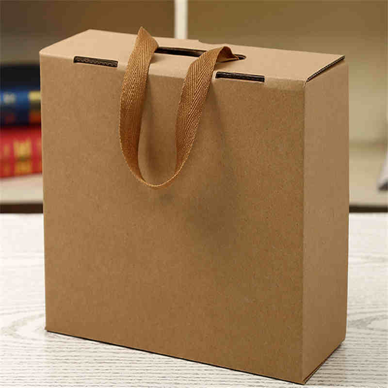 Cajas de papel de embalaje de alimentos con asa