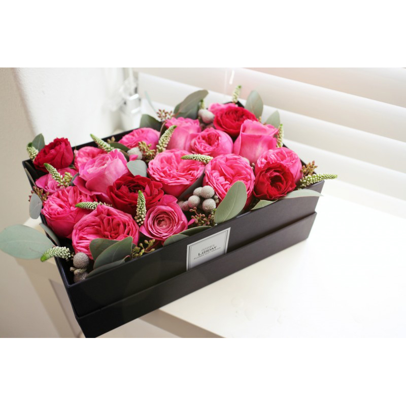Caja de empaquetado de la flor del papel impermeable de la aduana al por mayor barata con la tapa