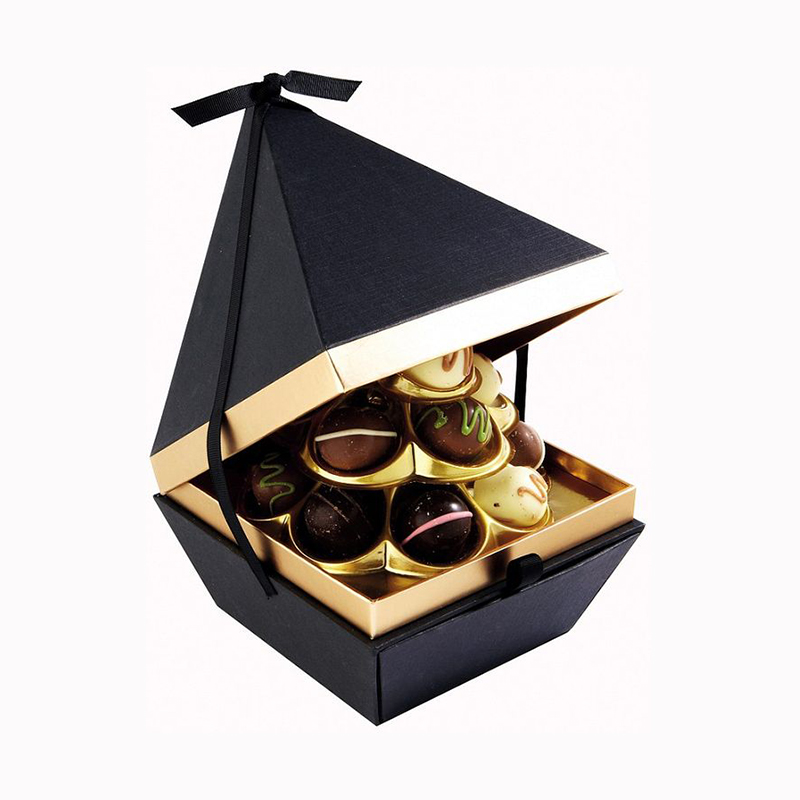 Caja de regalo de papel de empaquetado del chocolate atractivo al por mayor del diseño hermoso de China