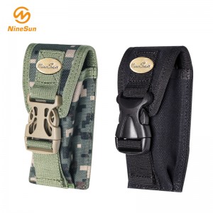 Pequeña funda de cuchillo plegable de Nylon color negro y camuflaje