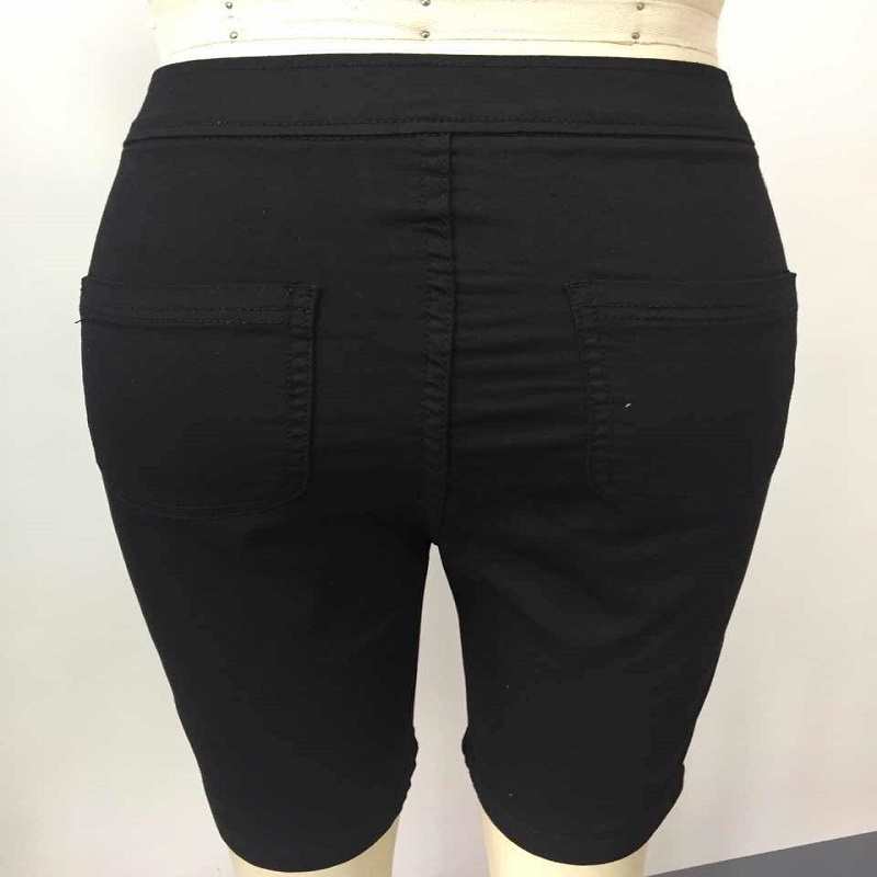 Shorts de mezclilla con cinta lateral para damas WS325